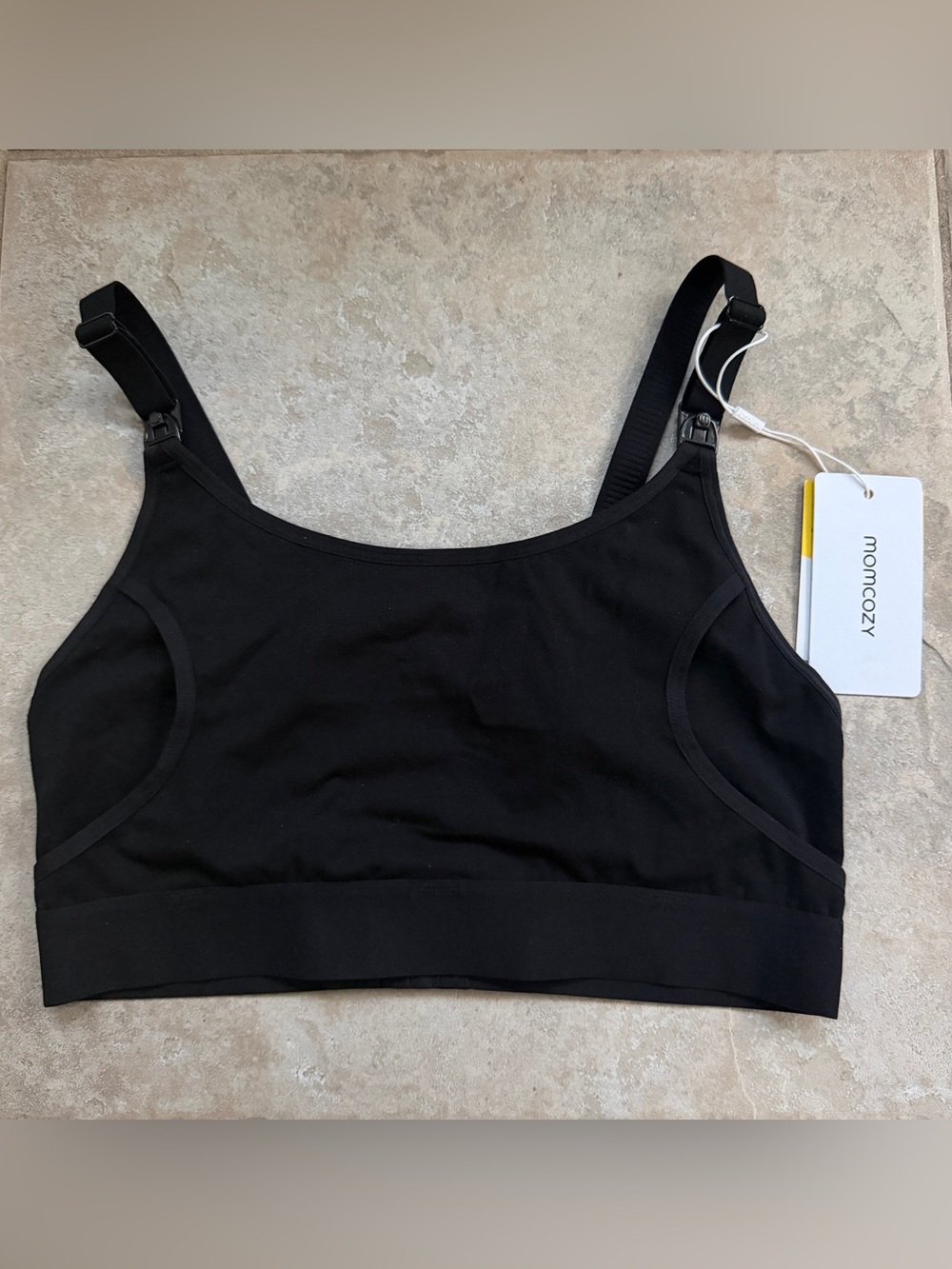 Momcozy The Original: Our Basic Hands-Free Pumping Bra in Black Size Medium